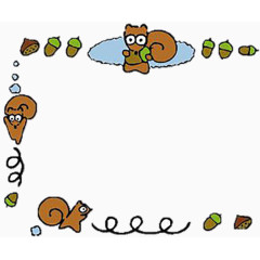 卡通可爱小松鼠