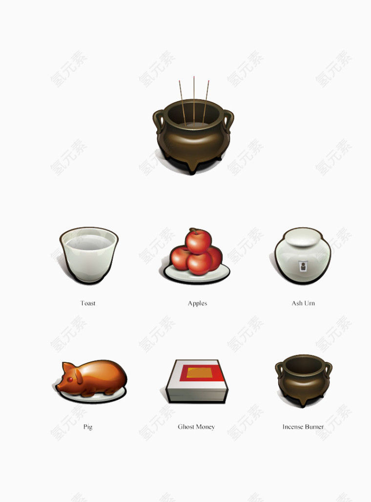 精美清明节元素图标矢量素材