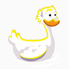 矢量鸡鸭鹅白色大鹅动物