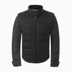 拼接设计假两件男士羽绒服