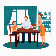 幸福的家庭晚餐