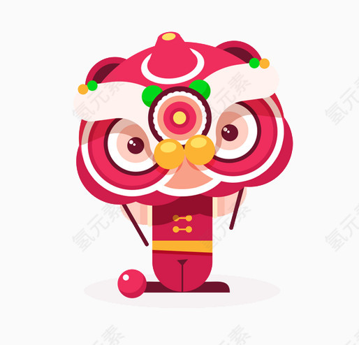 卡通可爱狮子头