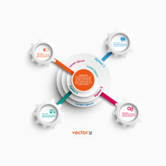 矢量创意ppt图标和信息图