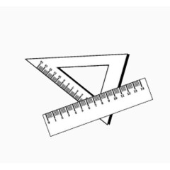 手绘三角尺子