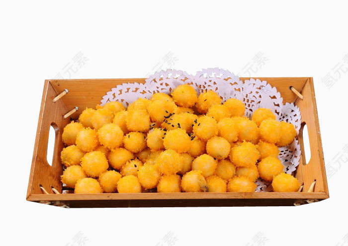 炸南瓜黑芝麻汤圆