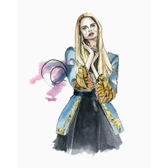 创意时尚服装插画设计稿