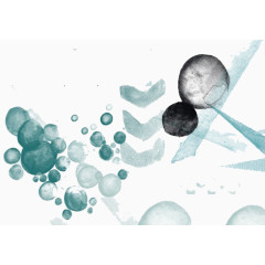 2017最文艺深蓝色水墨笔刷