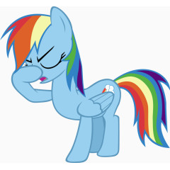 插画 马  可爱 表情  形象