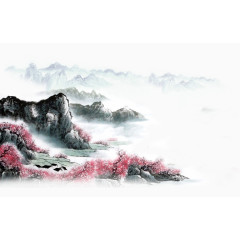 中国风山水画