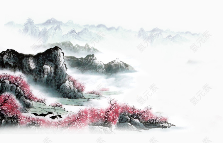中国风山水画