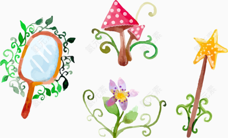 矢量手绘插画童话故事