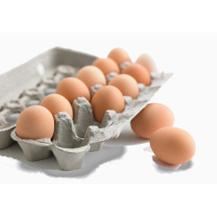 一盒鸡蛋实物素材
