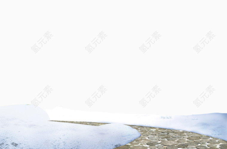 冬日白色雪地美景效果