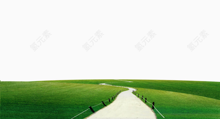 草地小径免抠素材