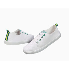 新款春季白色平底鞋