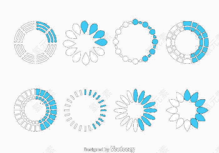 变异预加载元素在白色和蓝色颜色