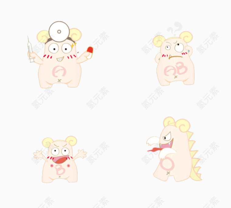 卡通小动物插画