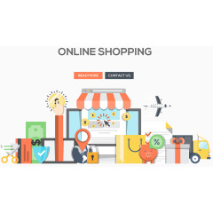 网络商店矢量素材