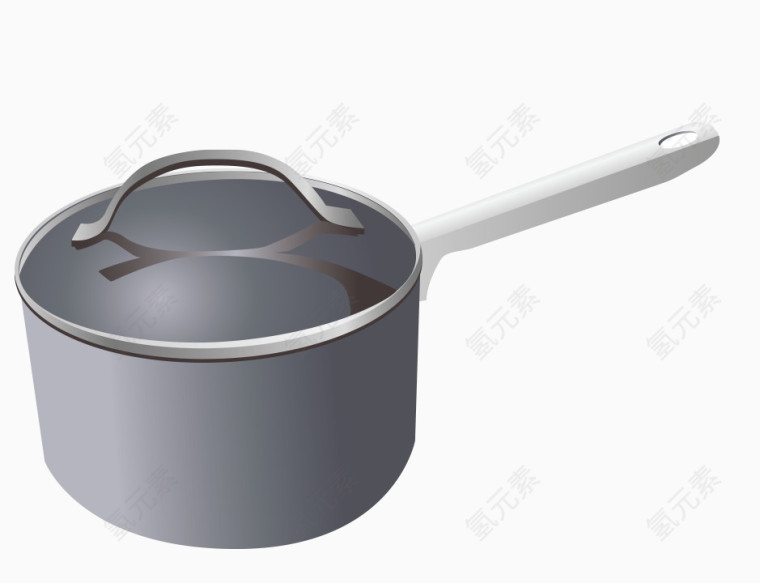 矢量厨房用品汤锅