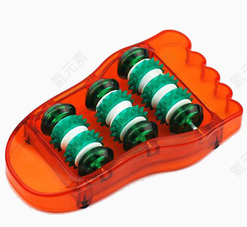 免扣素材之橙绿按摩器