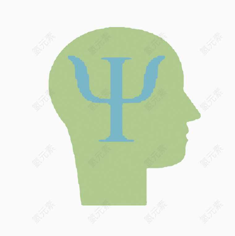 矢量心理学人像面扣素材