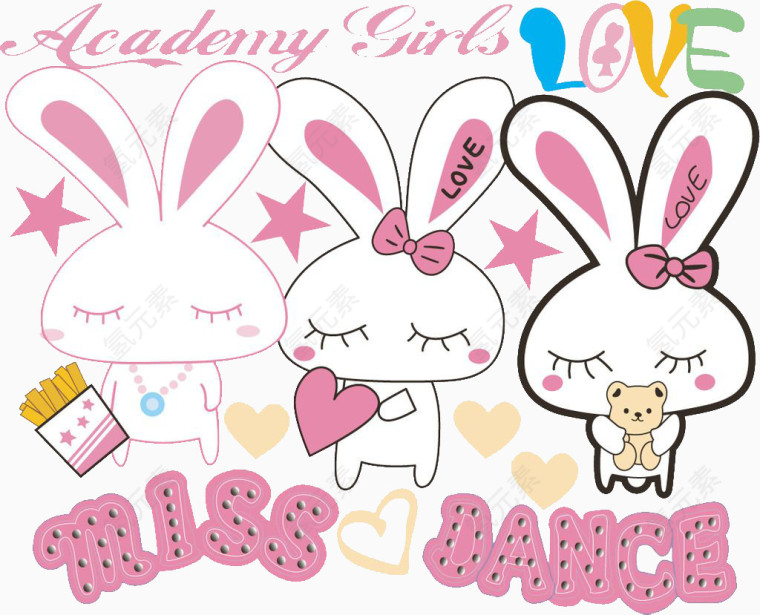 可爱小兔子卡通