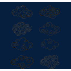 黑色祥云素材合集