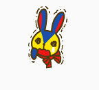 魔术女孩与兔子卡通表情包