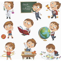 小学生学习玩耍图片
