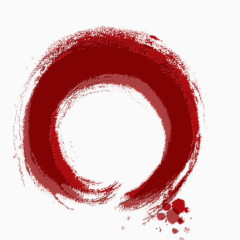 红色水墨素材