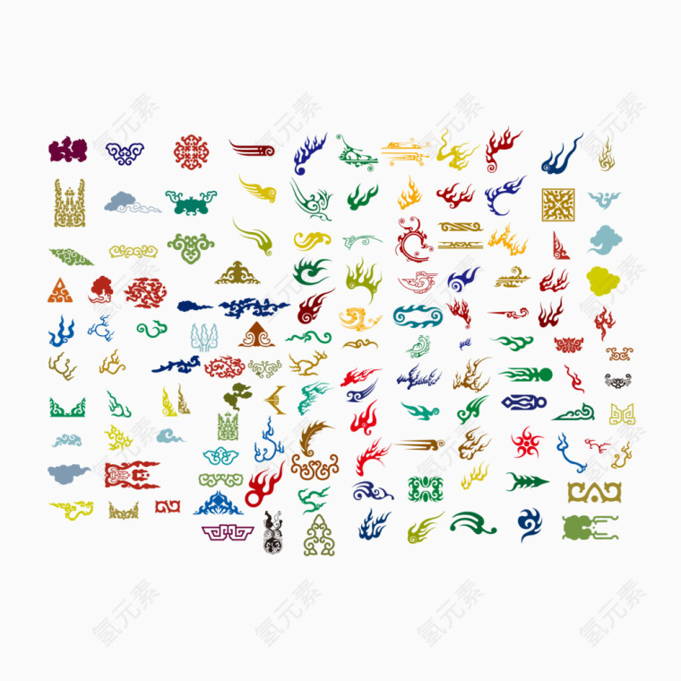 AI花纹装饰矢量图