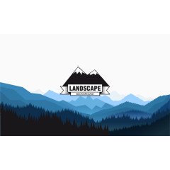 时尚雪山山脉景色