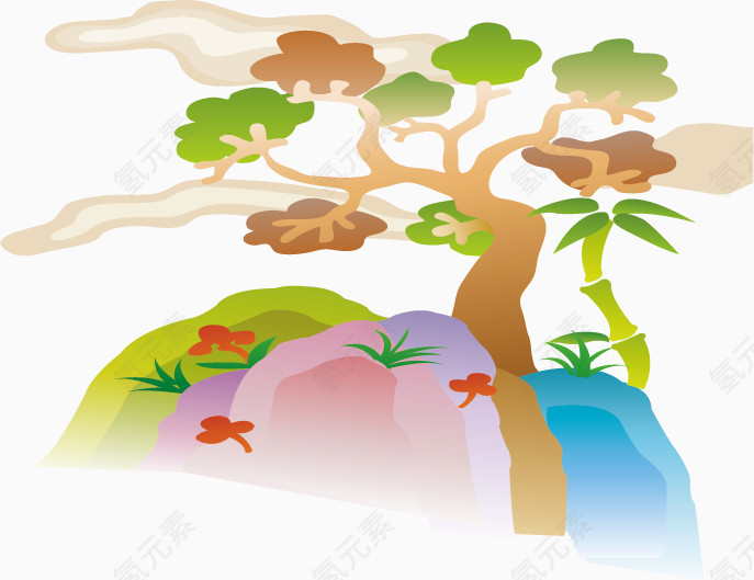卡通树素材