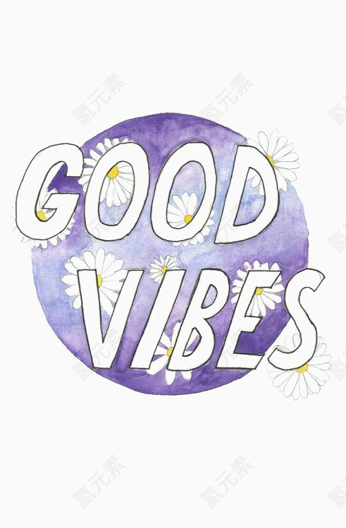 简约英文艺术字VIBES
