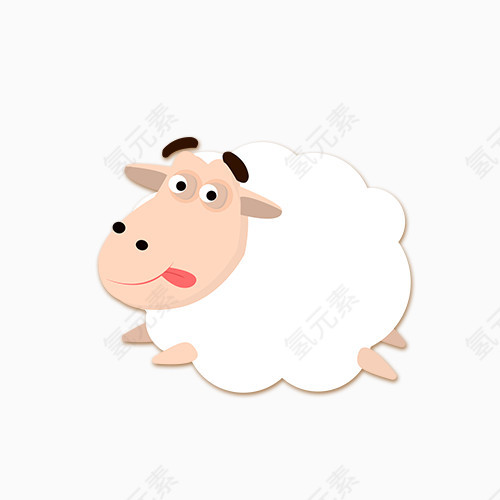 卡通小绵羊元素免费下载
