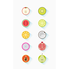 卡通各式水果图案