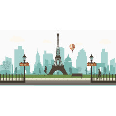 矢量巴黎街头