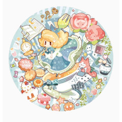 卡通蛋糕和公主