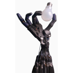 机器人手拿灯泡