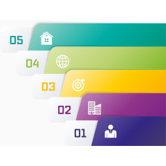 彩色条形数据表格素材PNG