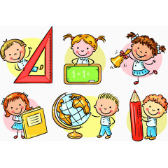 卡通小学生