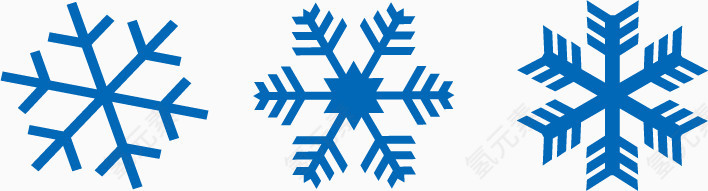 蓝色雪花矢量图