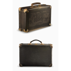 矢量手绘复古手提箱