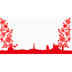 喜庆窗花矢量图