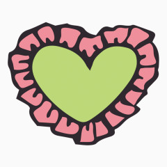 矢量手绘爱心抱枕素材