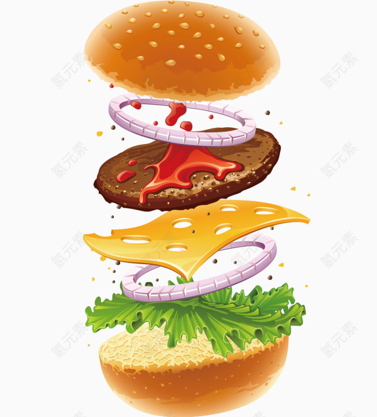 美味的汉堡