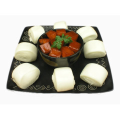 馒头加红烧肉免扣素材