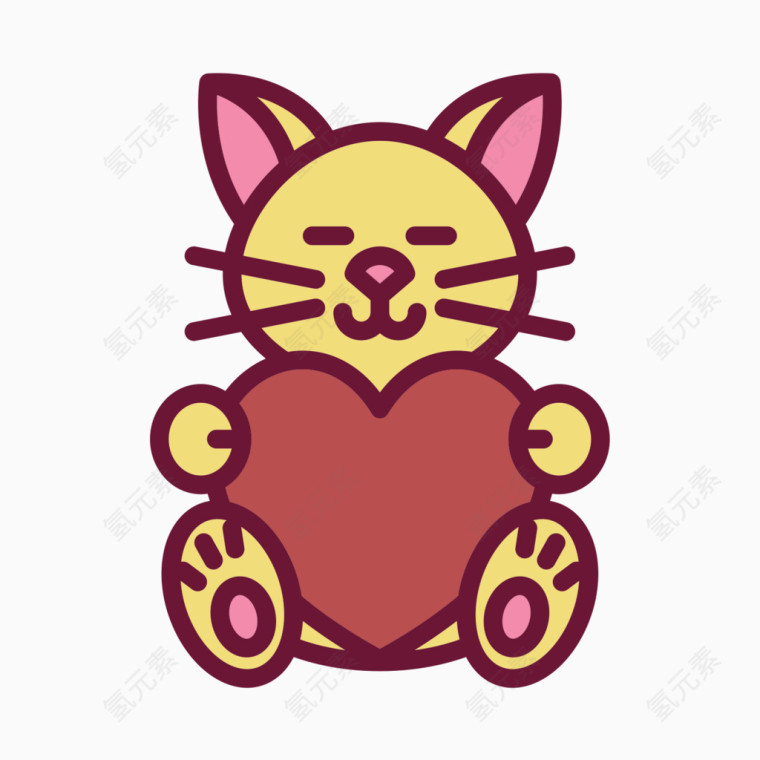 卡通小黄猫