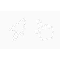 白色电脑鼠标图标