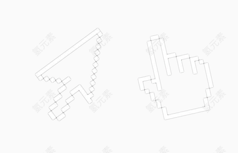 白色电脑鼠标图标